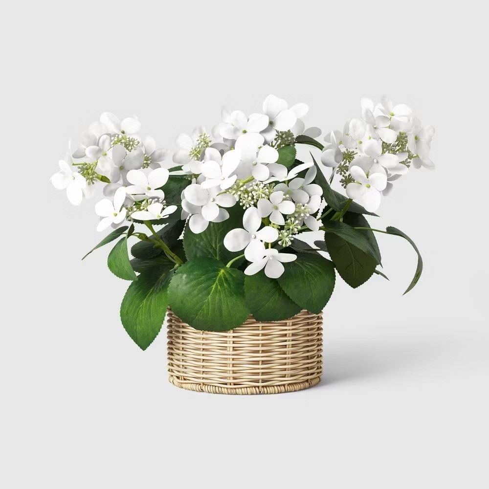 13.5" Potted Hydrangea Artificial Plant - Threshold‎ Studio McGee, Target